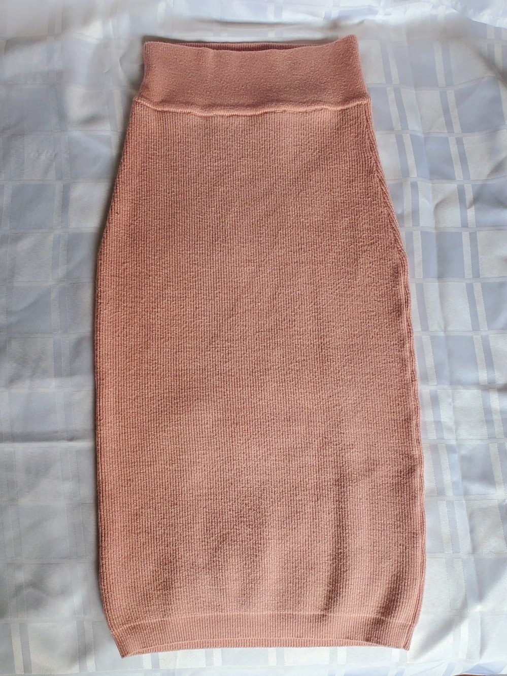 Forever 21 Dusty Pink Ribbed Knit Pencil Skirt